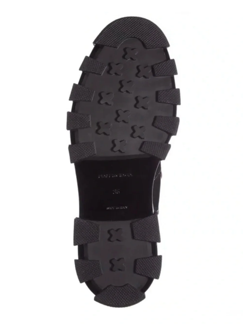 Balenciaga Stapled Leather Black Chelsea Lug Boots Exposed Stitching, 7